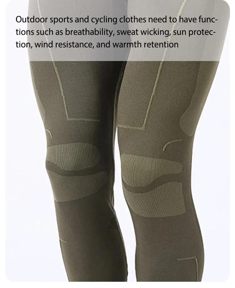 Product Introduction of Men Sport Thermal Underwear Suits Outdoor Cycling Compression Sportswear Quick Dry Breathable Clothes Fitness Running Tracksuits 26