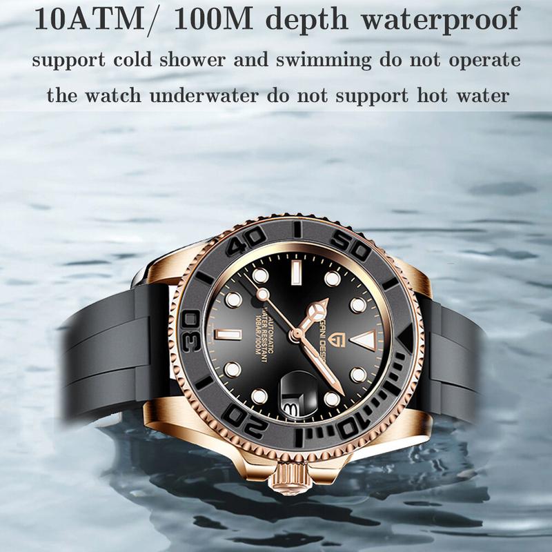 Product Introduction of Jam Tangan Mekanikal Lelaki Sukan, REKA BENTUK PAGANI, Mewah Nilam, Jam Tangan Automatik untuk Lelaki, Keluli Tahan Karat, Kalis Air, Jam 13