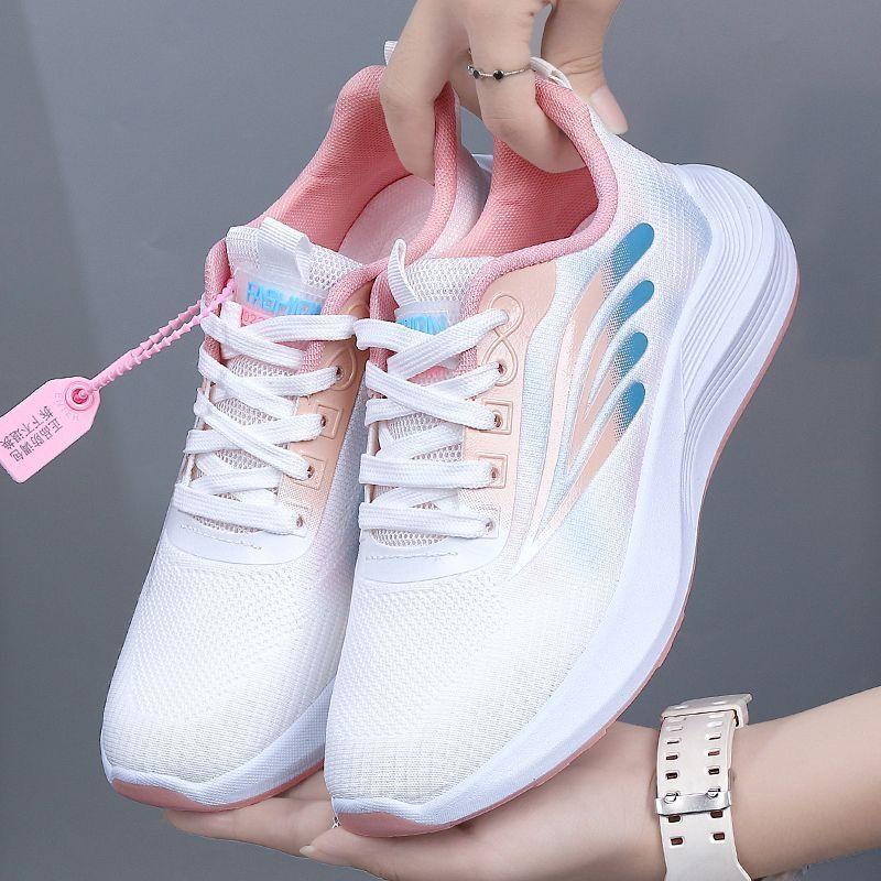 Giày Chạy Bộ Nữ, Nhẹ, Hàng Mới Về, Siêu Nhẹ, Lưới Flyknit Siêu Mềm, Đế Chống Trượt, Chống Mài Mòn, Thích Hợp Sử Dụng Hàng Ngày Và Vận Chuyển Ngoài Trời 1