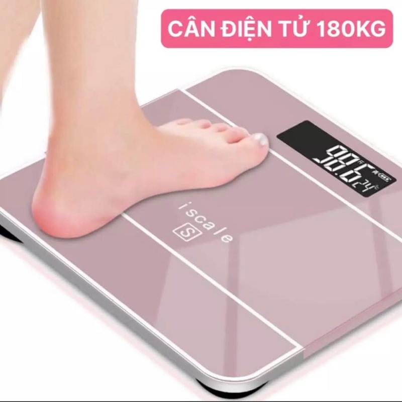 CÂN ĐIỆN TỬ ISCALE XINH XẮN CHỊU TẢI TRỌNG 180KG - CÂN SỨC KHỎE ISCALE THIẾT KẾ…