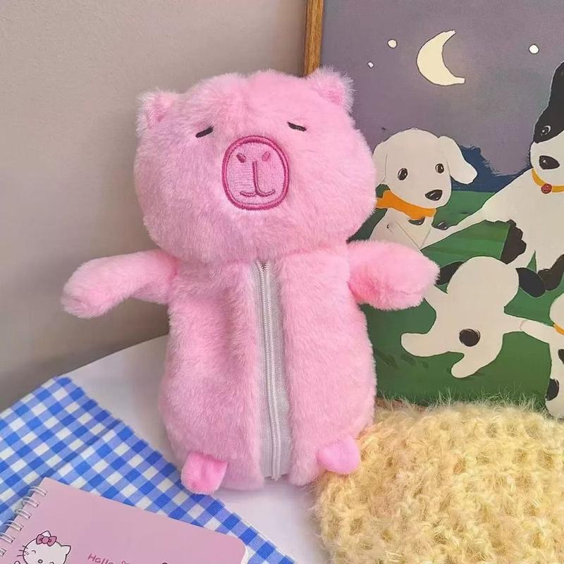 Product Introduction of Creative Plush Pen Bag Large Capacity Multifunctional Pencil Case Capybara Toy Storage Bag Student 20