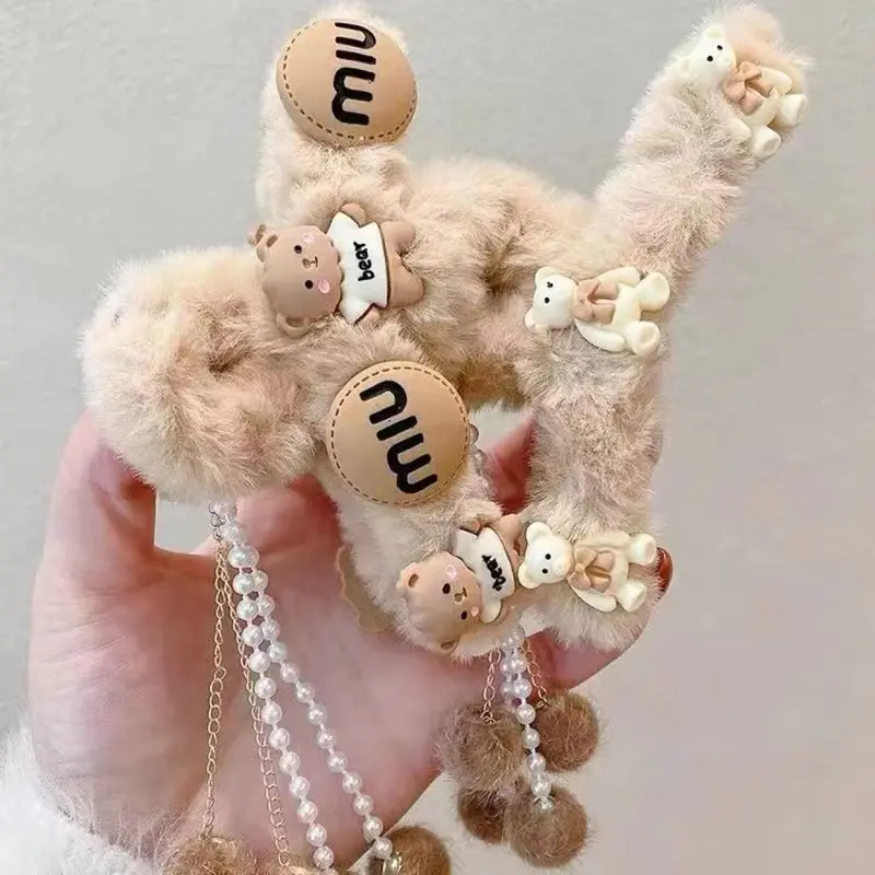 Kẹp Tóc Càng Cua Nhồi Bông Cho Nữ, Cỡ Lớn, Thích Hợp Cho Mùa Thu Và Mùa Đông, Kẹp Cá Mập Cho Tóc Xoăn Sau Đầu, Kẹp Tóc Lông, Kẹp Tóc Dễ Thương, Mũ Đội Đầu 3