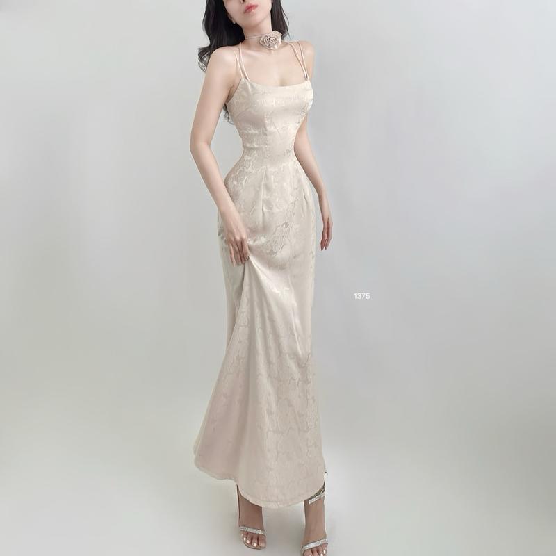  NGOCCLOTHING Váy lụa hai dây dáng xoè dài NGOCCLOTHING nữ  FREESHIP  Đầm cột dây ôm body dáng dài phong cách sang trọng dự tiệc Nhung Women 