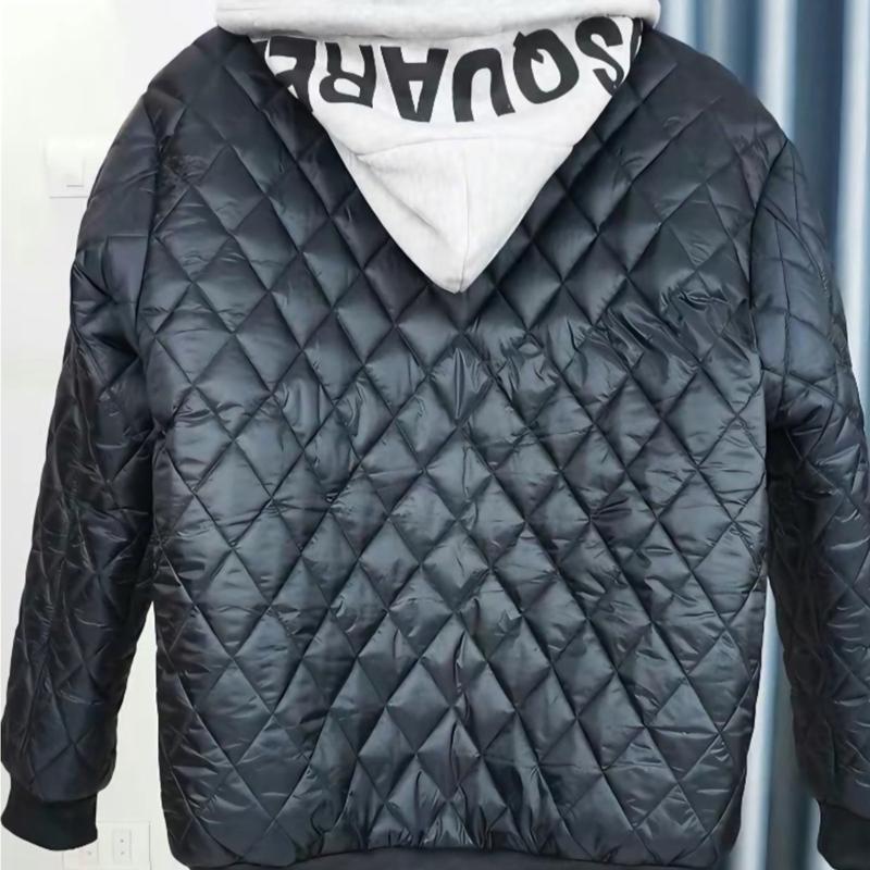 Áo Trần trám nam mũ nỉ đen/trắng - size 35-75kg - Có Túi, Menswear aokhoac áo phao Jacket khoác 4