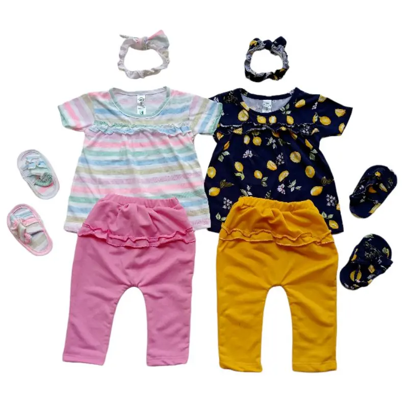 3 - 24bln 4in1 TRUE SET Versi A setelan anak baju bayi perempuan setelan true little koda tita setelan bayi perempuan Katun Parsel