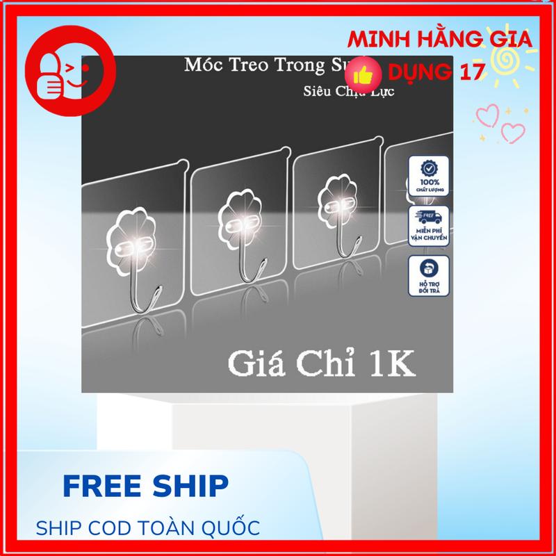 Móc dán dính tường chịu lực trong suốt, siêu dính 8