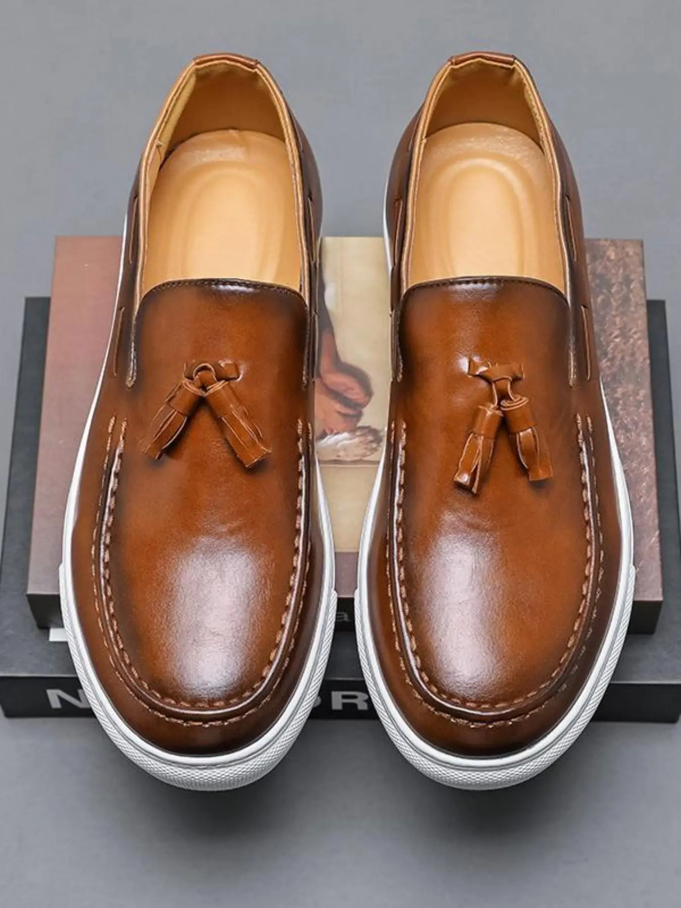 Men's Casual Plain Color Loafers, Fashionable Breathable Comfortable Slip-on Shoes for Daily Wear, Business Casual Comfort Shoes for Men, Boy