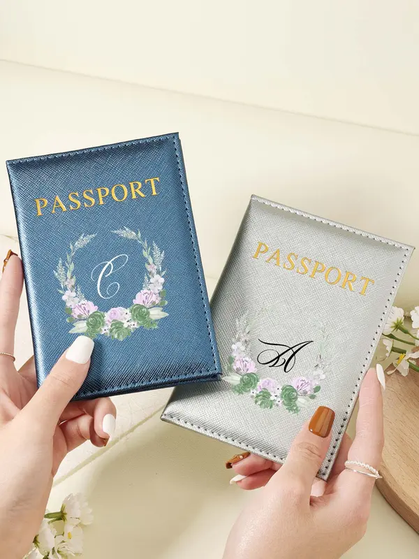 Letter Pattern Passport Case, Multi Card PU Passport Cover, Lightweight and Portable Passport Holder, Suitable for Easy Storage of ID Cards and Documents When Going Out 6