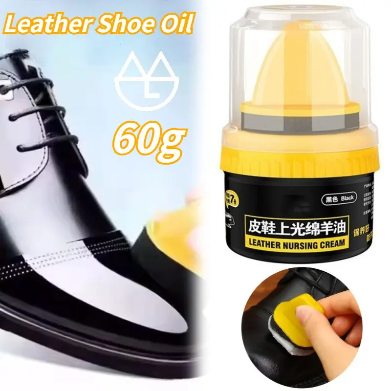 60g Pengkilap Sepatu Kulit Semir Kulit Sepatu Oil Sepatu Kulit Semir Sepatu Kulit Perawatan Kulit Cream Semir Sepatu Semir Sepatu Kulit