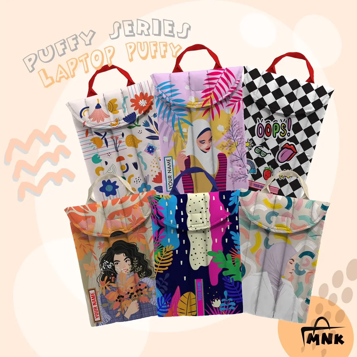 MNK PUFFY LAPTOP READY ( TIDAK BISA CUSTOM NAMA) | Manukashop_id