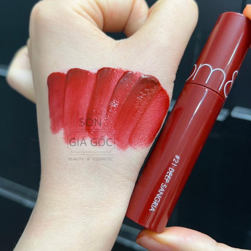 Son Romand bóng màu 21 đỏ mận (Romand Juicy Lasting Tint 21)