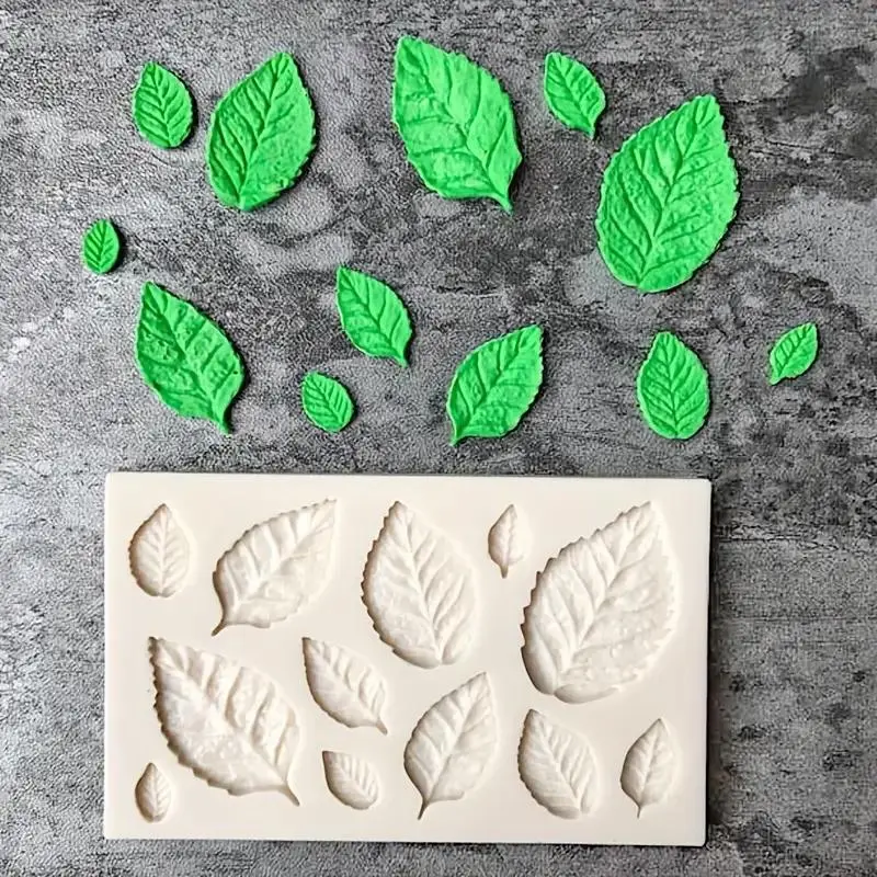 Leaf Shaped Silicone Mold, Multifunctional Leaf Shaped Silicone Mold, DIY Silicone Mold For Candle Soap Making