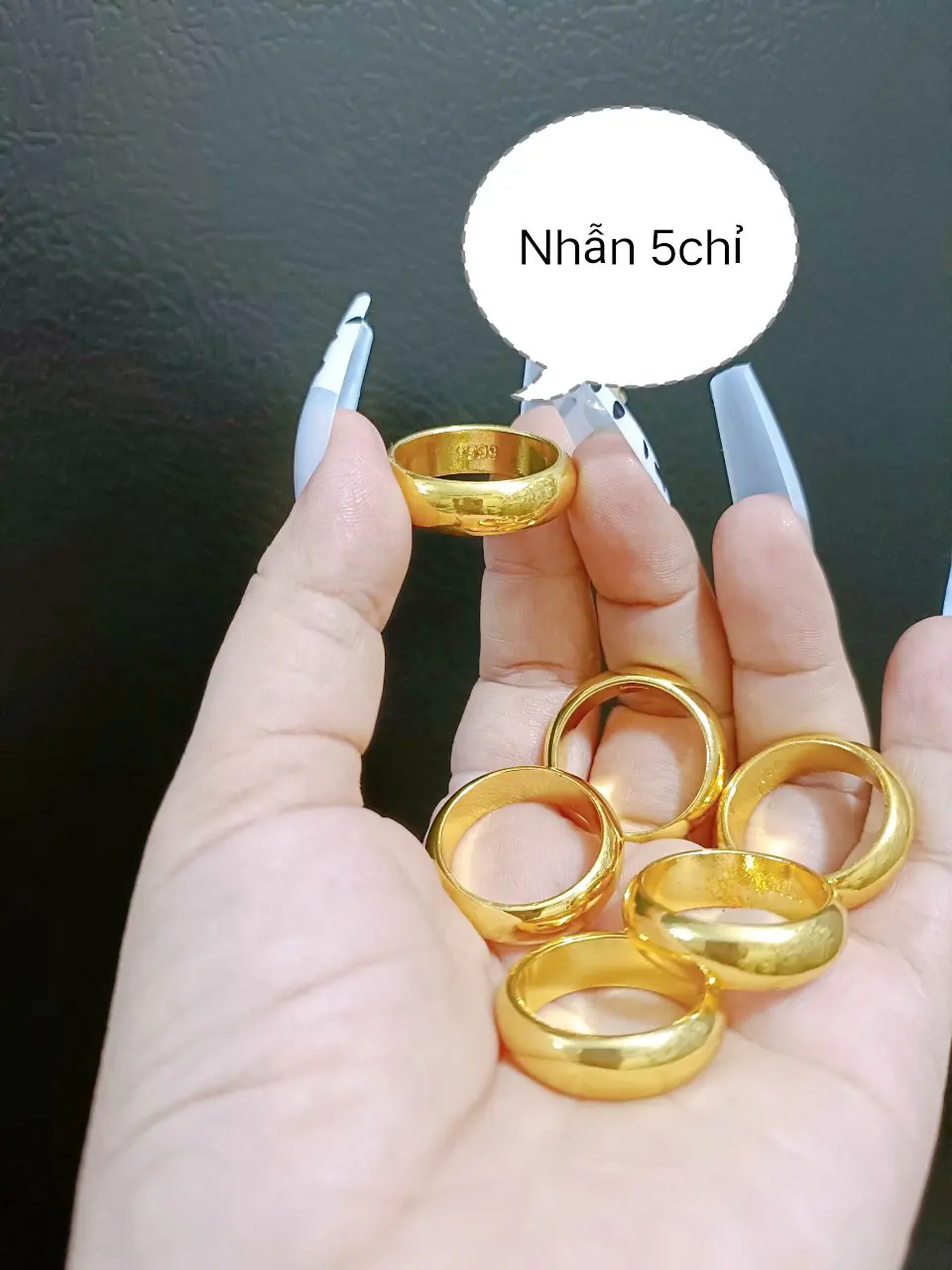 Nhẫn cưới  trơn 5 chỉ mạ 24 cao cấp cực đẹp E07