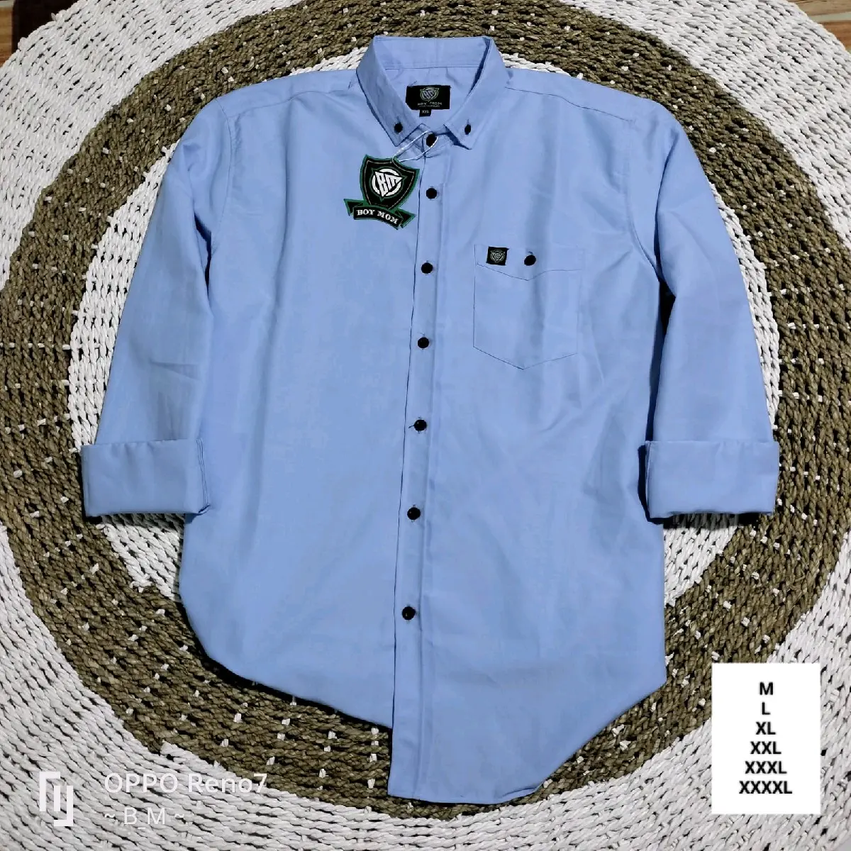 kemeja polos panjang warna soft blue Formal Kerja Simple Nyaman Pria