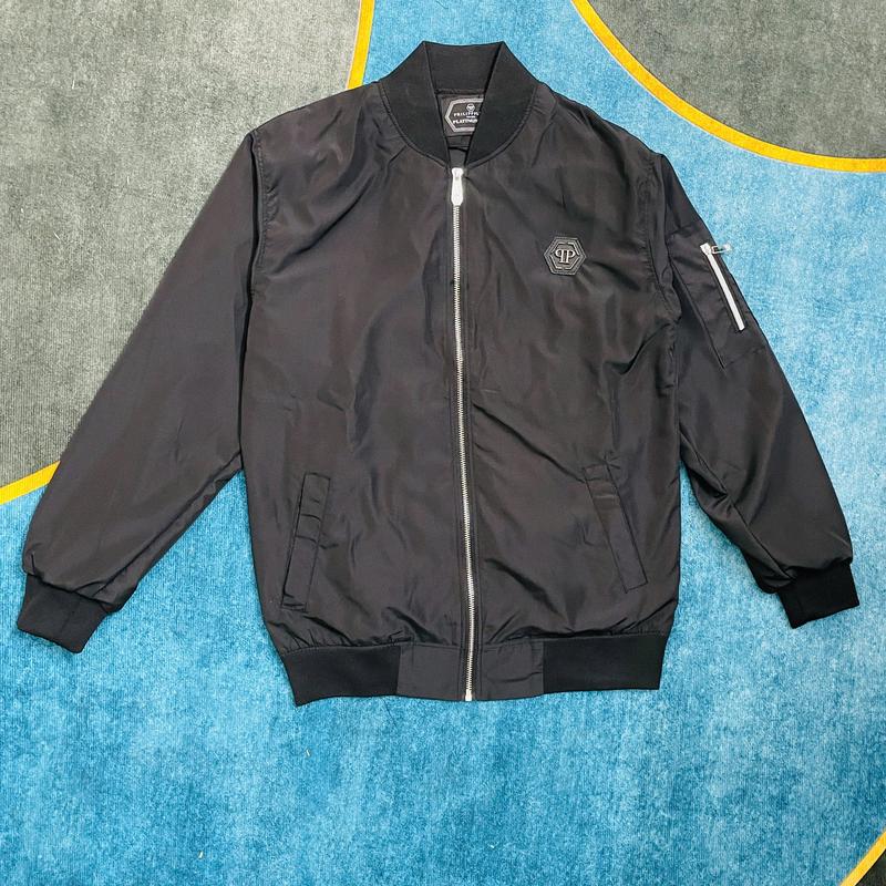 Áo Khoác Gió, Áo Gió Philip Đầu lâu thêu, gió 2 lớp, kháng nước, chống gió, Chữ Pq ở ngực bằng kim loại