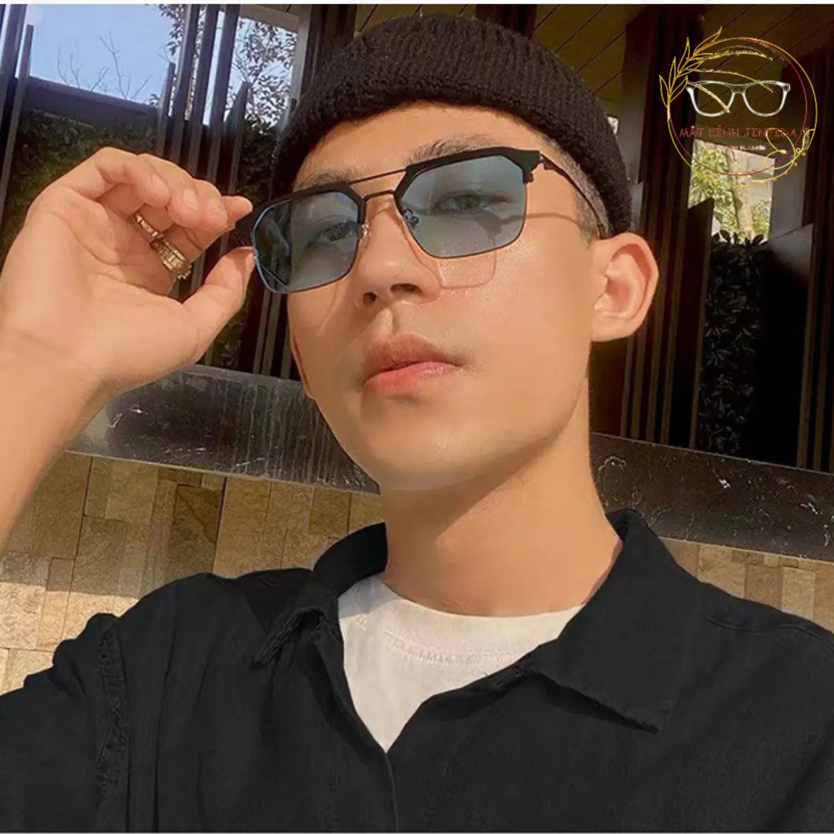 Mắt Kính Cận Đổi Màu Chống Ánh Sáng Xanh Style Retro Đủ Độ Cận Dành Cho Cả Nam Và Nữ D116
