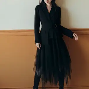 COD Suit Collar Formal Top + Skirt Korean Style SU009