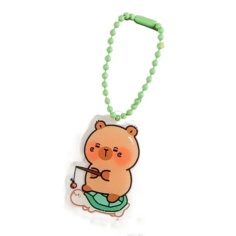 Dây Chuyền Chìa Khóa Capybara, Thiết Kế Đáng Yêu, Chất Liệu Acrylic, Phong Cách Hoạt Hình, Quyến Rũ Túi, Móc Chìa Khóa, Mặt Hàng Quà Tặng, Hàng Mới Về 7