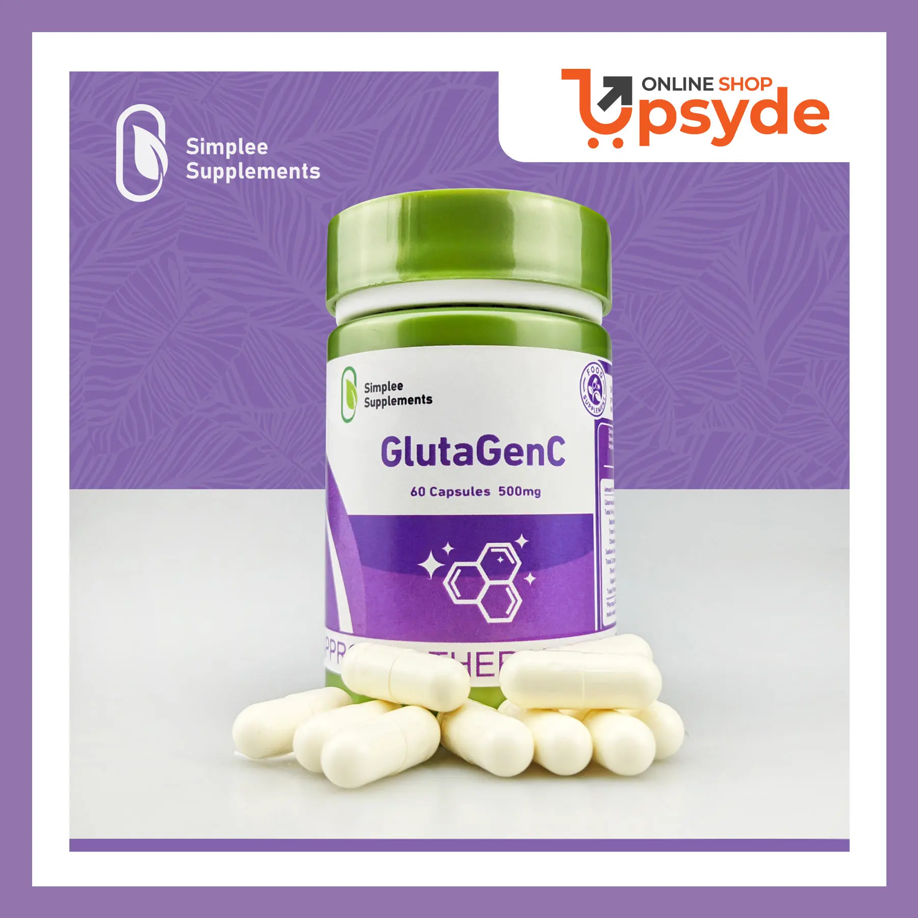 Simplee GlutaGenC Whitening Capsule Supplements – FDA Approved | 500mg