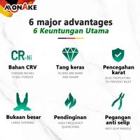 Gambar MONAKE Alat Jerman Tang Cutting Pliers 8in1 (COD) Tang Potong Kombinasi Lancip 6~8 inch / Peralatan Perkakas Tangan Kabel Multipurpose Wire Cutters Multifungsi Anti Slip Anti Karat / Alat Bantu Potong Jepit Pembuka Cengkeraman Catok Pengupa - Tang Kombinasi 6" dari Monake Professional Store Kota Administrasi Jakarta Barat 3 Tokopedia