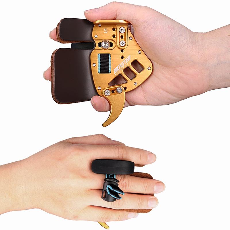Product Introduction of Bicaster Archery Finger Tab Guard Protection Genuine Leather + Aluminum S/M/L For Tradition Recurve Bow 17