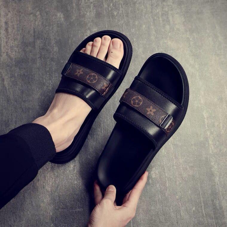 Dép Lê Nam, Xu Hướng Mới Mùa Hè, Thiết Kế Xuyên Qua Nam, Người Nổi Tiếng Trên Internet Phương Nam, Dép Ngoài Trời, Thương Hiệu Thủy Triều, Dép Đi Biển Đế Bằng DéP dép  chữ h dép  nam  đẹp  boy  phố
