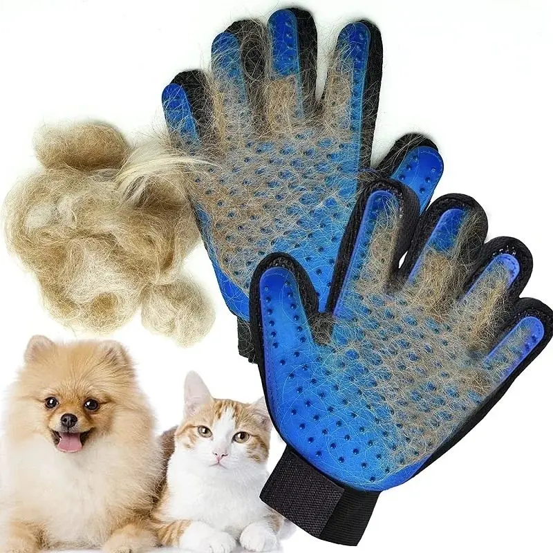 Pet Comb Fur 1 Piece Grooming Glove for Dogs & Cats - Ideal for Puppies and Kittens Fur Control Hair