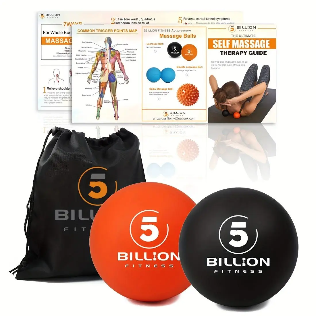 Fascia Massage Ball, 2 Counts/set Muscle Relaxation Ball, Foot Massage Ball, Yoga Ball, Fitness Equipment for Home Gym
