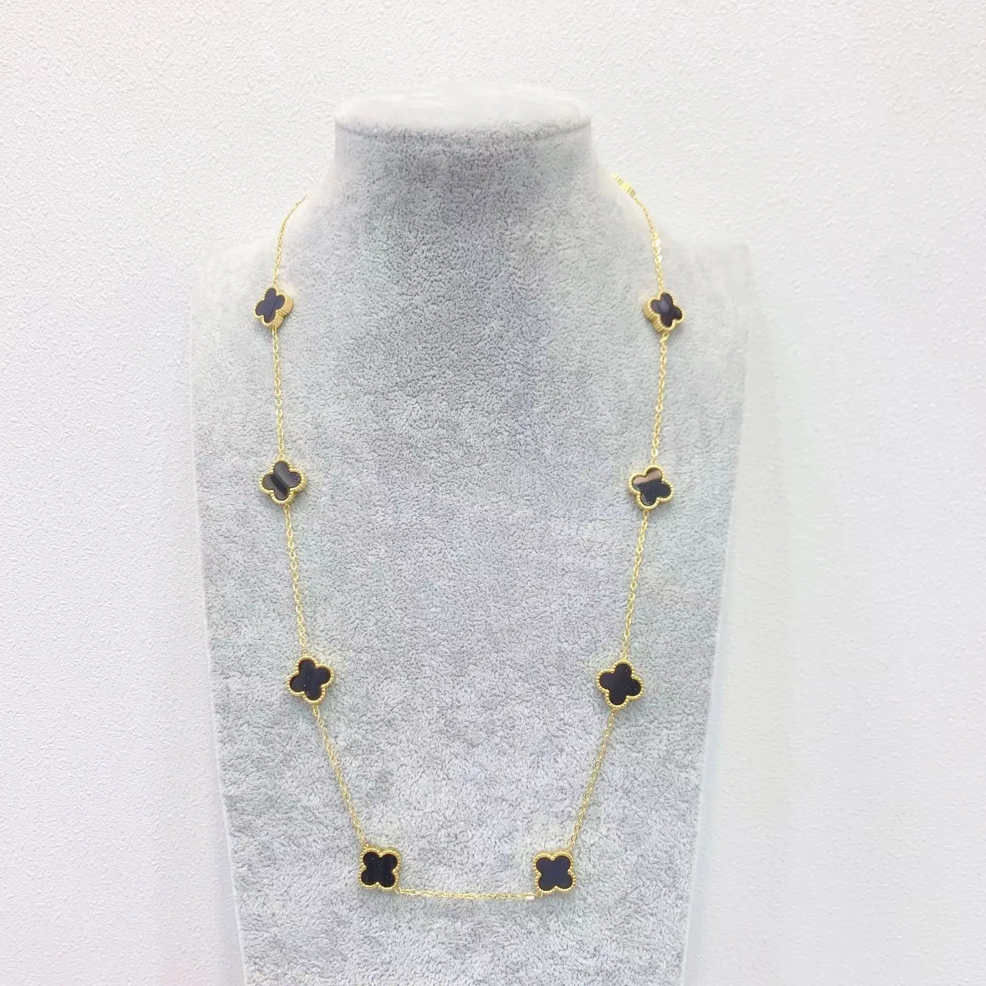 , Dây Chuyền Xương Đòn Cỏ Ba Lá Hai Mặt, Dành Cho Nữ Women Trang Sức Chain Jewelry Vòng Cổ