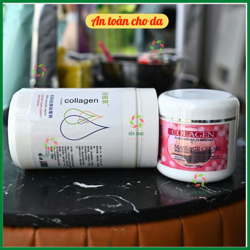 Kem massage collagen chuyên dụng cho spa hũ 500g và 1000g 4