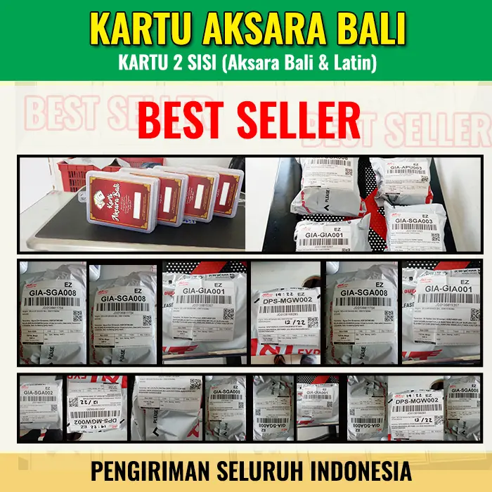 Flash Card Kartu Aksara Bali 1