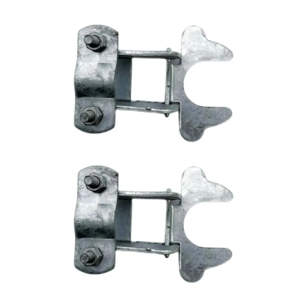 2x Fence Gate Latch Locks Galvanized Chain Link Fence Accessories for School Dog Kennels Gate Frame Farm Gate Sports Field Fence