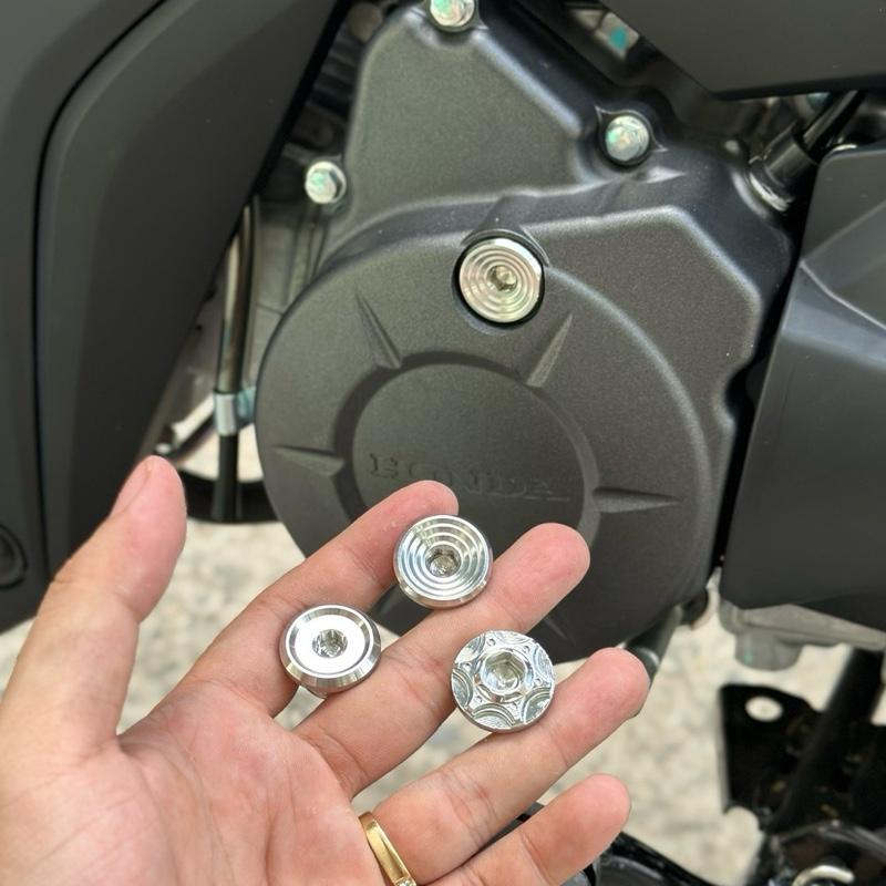 Ốc mâm lửa nhỏ Salaya Cho Ex150 - Ex155 - WaveA110 2017-2024 - Rsx 110 - Blade 110 Inox304 CNC sáng bóng