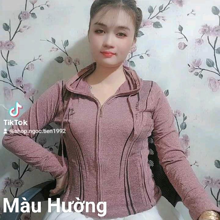 Áo khoác đốm có nón chống nắng áo có 4 túi tay có xỏ ngón chất Thun lạnh Nữ 5