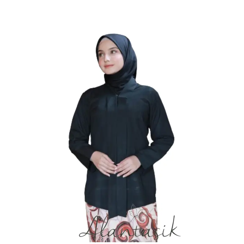 Kebaya Kartini Polos Lengan Panjang Katun Tangan Wanita Dress Dewasa 6