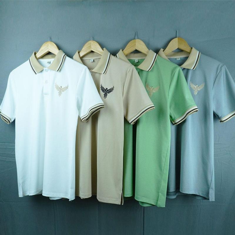 Áo polo Nam Thêu Họa Tiết Đại Bàng Áo Thun nam thêu Logo Hình Đại Bàng vải thun cá sấu cotton 4 chiều co giãn sang trọng lịch lãm-