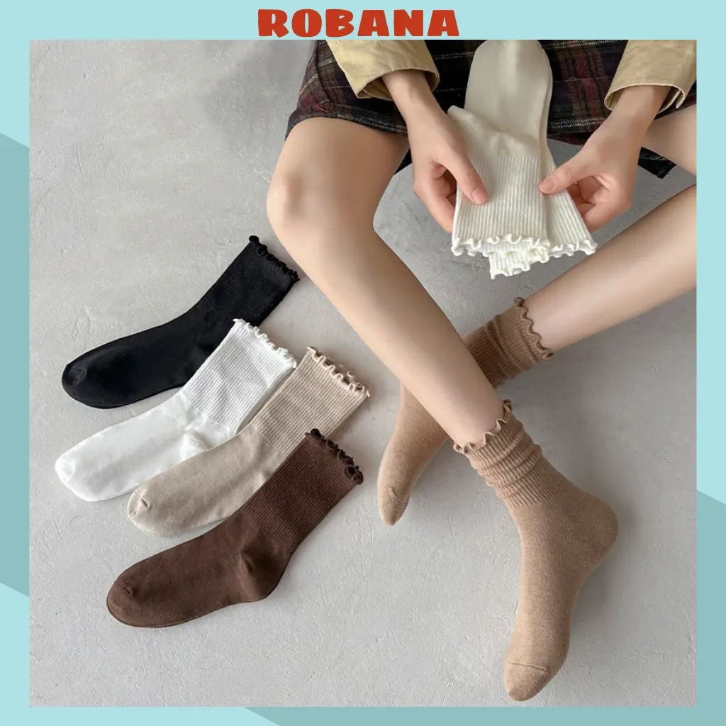 Vớ cổ cao nữ ROBANA cổ chun phong cách hiện đại dễ phối đồ