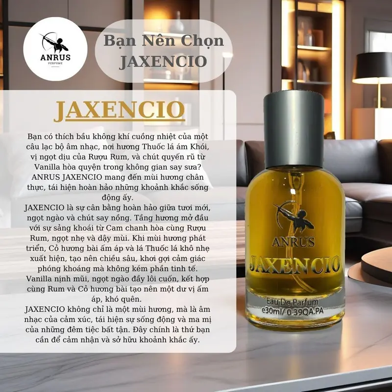 Nước Hoa Nam JAXENCIO - ANRUS Perfume Chai 30ml Phong Cách Nam Tính, Gồ Gề, Bí Ẩn, Cuốn Hút 4
