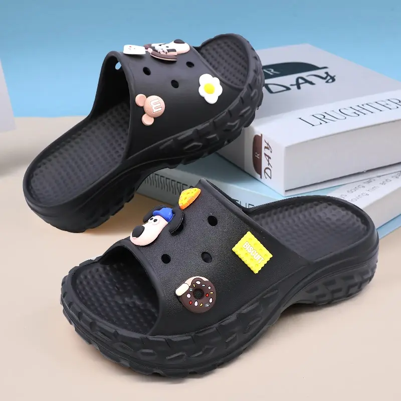 Socany Sandal Wanita Jelly Fuji Motif Wanita Slip-On Kartun EVA Sandal Wedges Wanita Empuk Rumahan Size 36-41 3