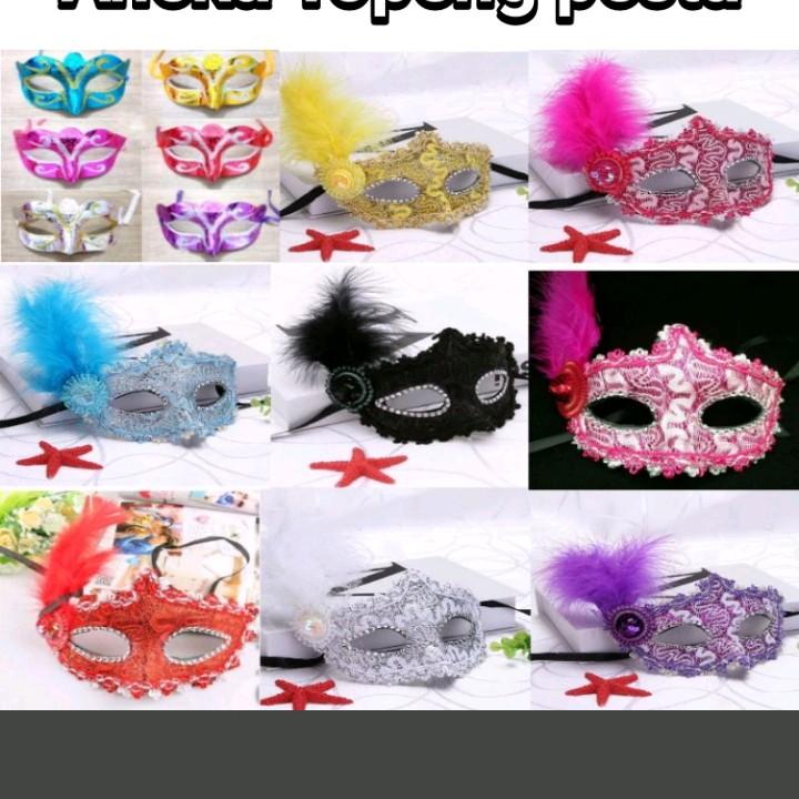 Topeng pesta Party Kualitas bagus Bulu 5