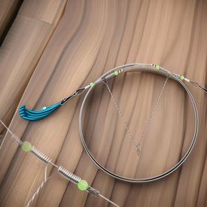 Tianping Fishing Group Sea Fishing Special Steel Wire String Hook Line Set Anti-Tangle Casting Rod White Fruit Hook Fishing Gear Accessories