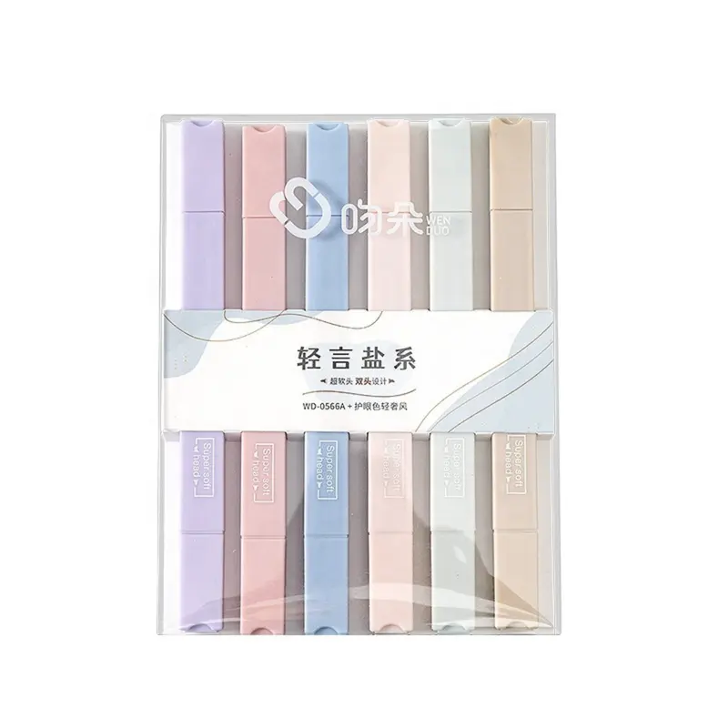 KYUKA Highlighter spidol stabilo set Marker pen 2 in 1 pastel untuk alat tulis kantor sekolah / set dan satuan Stationery 0