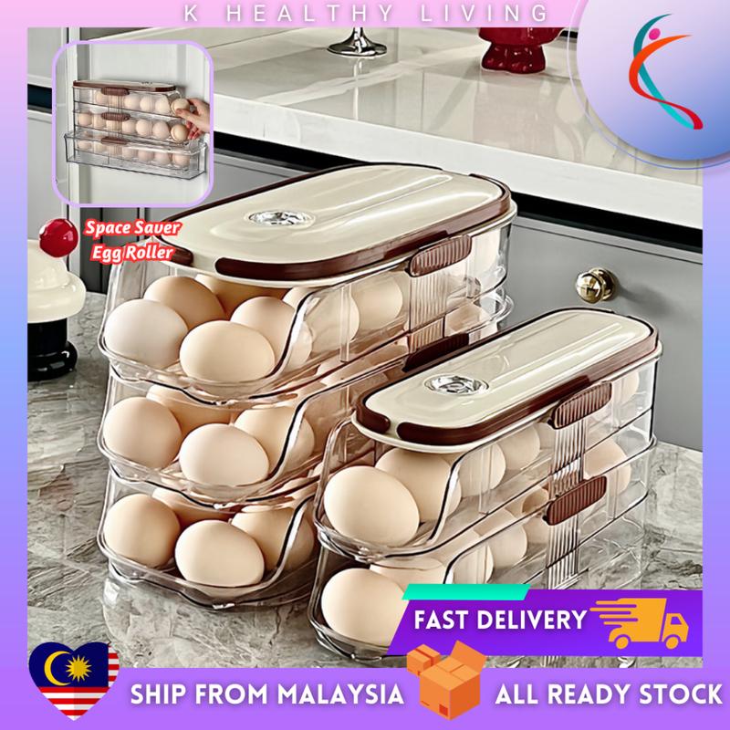 Multilayer Automatic Rolling Egg Storage Box Kitchen Countertop ...