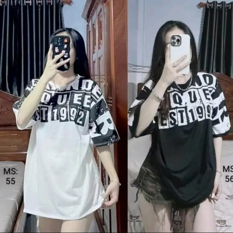 ÁO PHÔNG CỘC TAY NAM NỮ IN CHỮ 1992 KÈM HỌA TIẾT HOTTREN.CHẤT VẢI MỀM MẠI THOÁNG MÁT 4