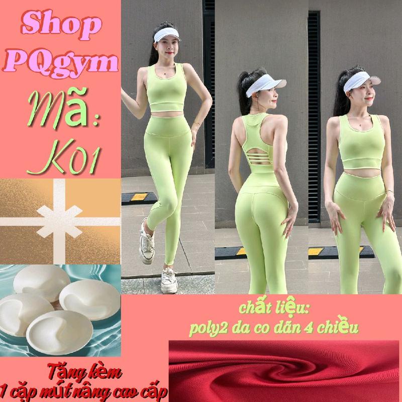 Set  đồ tập gym 3 dây ngang có túi phía sau chất liệu poly2da Chạy Bộ gym yoga Sport Tập Yoga thể thao nữ sét sang chảnh