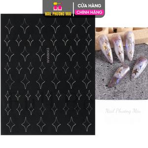 Sticker Dặm Ombre Fen Đầu Móng Hình Giọt Sao Và Tim Làm Nail Dễ Sử Dụng Nữ Women