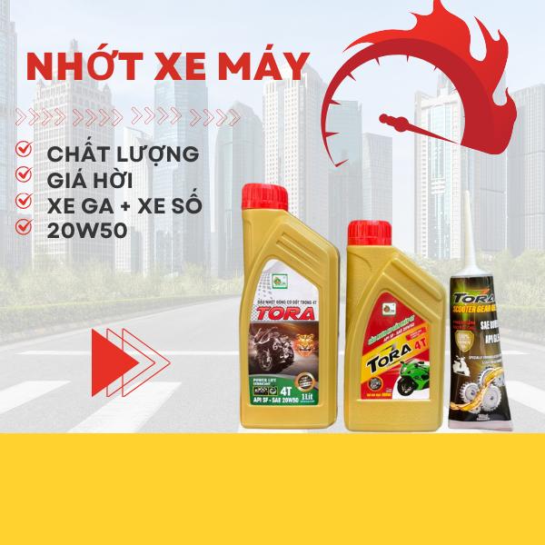 Nhớt Chai TORA Gía Hời 20w50 bảo vệ Tối Đa Phù Hợp Tất Cả Dong Xe Máy Dầu Nhớt