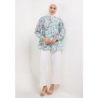 Gambar MFMW Lalulu Atasan Blouse Putih Motif Bunga - S dari MFMW Shop Kota Bandung 4 Tokopedia
