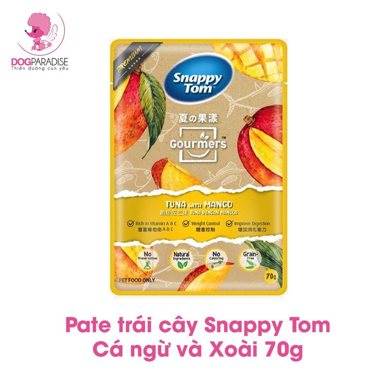 Product Introduction of Pate giá rẻ cho mèo Snappy Tom vị trái cây 70gr - Dog Paradise 1