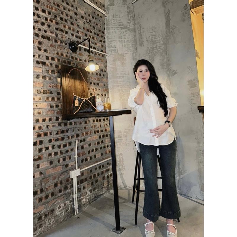 Quần jean thời trang cho mẹ bầu chất liệu cao cấp và họa tiết hiện đại mã 228 Voi